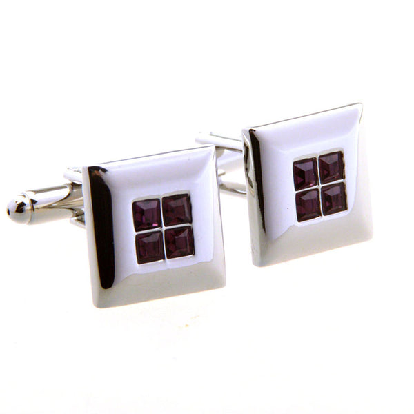 Crystal Zircon Cufflinks