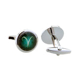 Zodiac Sign Constellation Cateye Glass Cufflinks