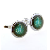 Zodiac Sign Constellation Cateye Glass Cufflinks