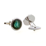 Zodiac Sign Constellation Cateye Glass Cufflinks