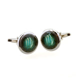 Zodiac Sign Constellation Cateye Glass Cufflinks