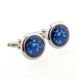 Zodiac Sign Constellation Cateye Glass Cufflinks