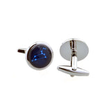 Zodiac Sign Constellation Cateye Glass Cufflinks