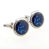 Zodiac Sign Constellation Cateye Glass Cufflinks