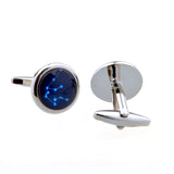 Zodiac Sign Constellation Cateye Glass Cufflinks