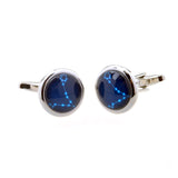 Zodiac Sign Constellation Cateye Glass Cufflinks