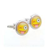 Cartoon Anime Cateye Glass Cufflinks