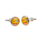 Cartoon Anime Cateye Glass Cufflinks