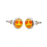 Cartoon Anime Cateye Glass Cufflinks