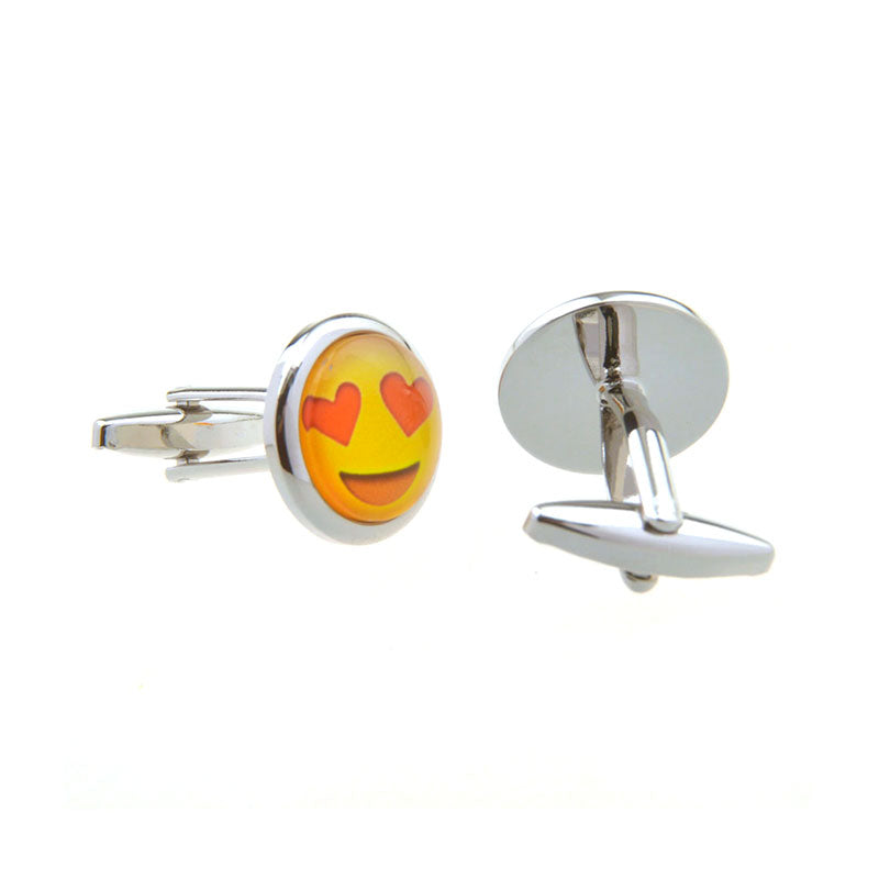 Cartoon Anime Cateye Glass Cufflinks