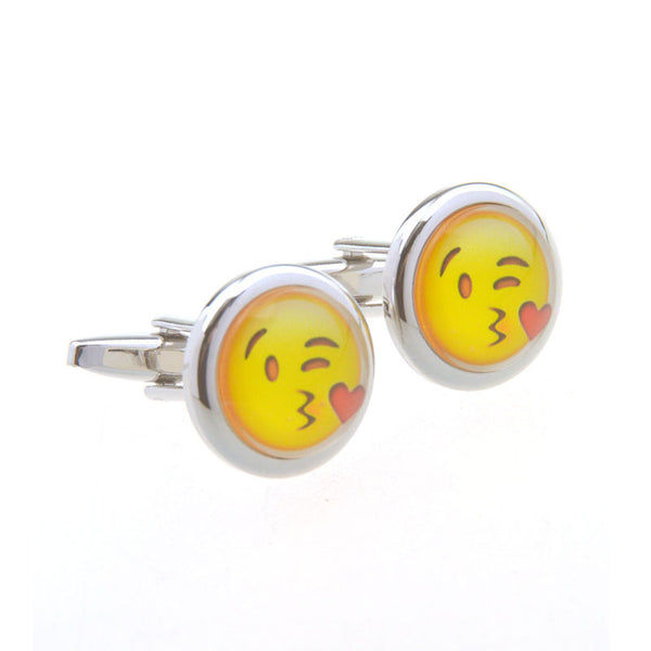 Cartoon Anime Cateye Glass Cufflinks