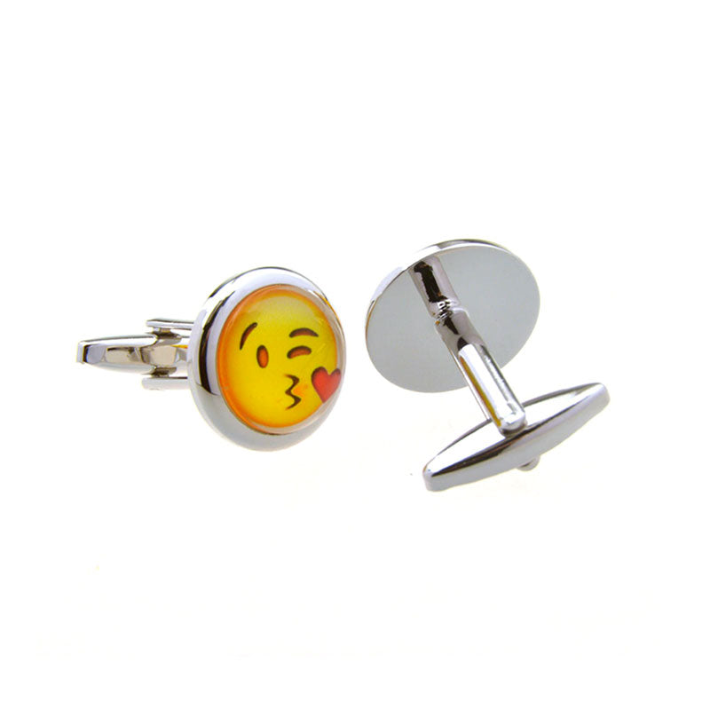 Cartoon Anime Cateye Glass Cufflinks