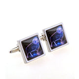 Zodiac Sign Constellation Cateye Glass Cufflinks