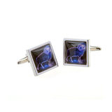 Zodiac Sign Constellation Cateye Glass Cufflinks