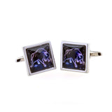 Zodiac Sign Constellation Cateye Glass Cufflinks