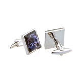 Zodiac Sign Constellation Cateye Glass Cufflinks