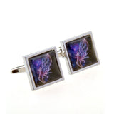Zodiac Sign Constellation Cateye Glass Cufflinks
