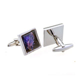 Zodiac Sign Constellation Cateye Glass Cufflinks