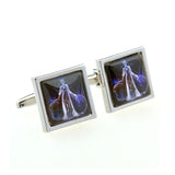 Zodiac Sign Constellation Cateye Glass Cufflinks