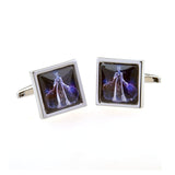 Zodiac Sign Constellation Cateye Glass Cufflinks