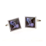 Zodiac Sign Constellation Cateye Glass Cufflinks