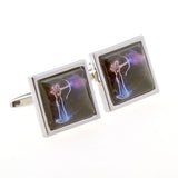 Zodiac Sign Constellation Cateye Glass Cufflinks