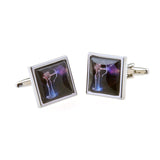 Zodiac Sign Constellation Cateye Glass Cufflinks