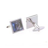 Zodiac Sign Constellation Cateye Glass Cufflinks