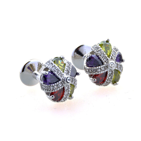 Crystal Zircon Cufflinks