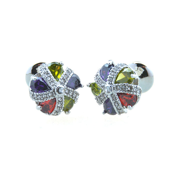 Crystal Zircon Cufflinks