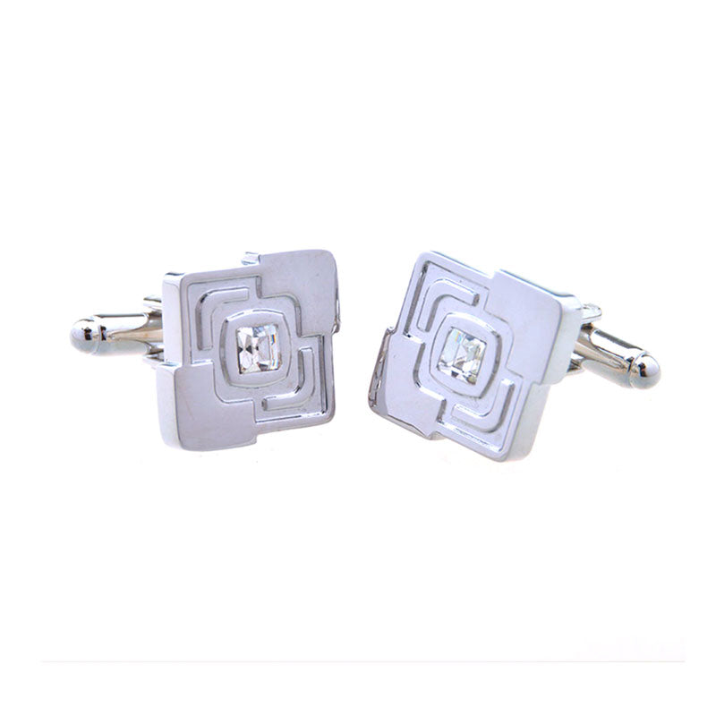 Crystal Zircon Cufflinks