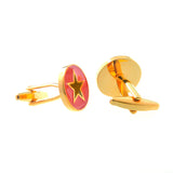 European & American Classical Enamel Dropping Glue Cufflinks