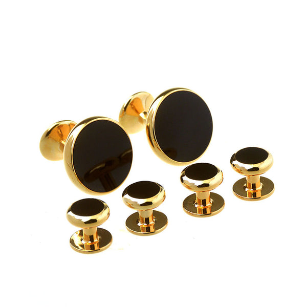Shells Agate Cufflinks And Collar Set