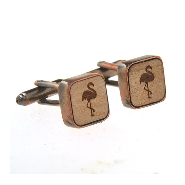 Natural Solid Wood Cufflinks