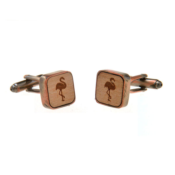 Natural Solid Wood Cufflinks