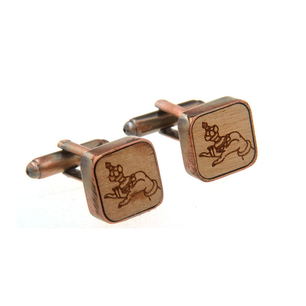 Natural Solid Wood Cufflinks