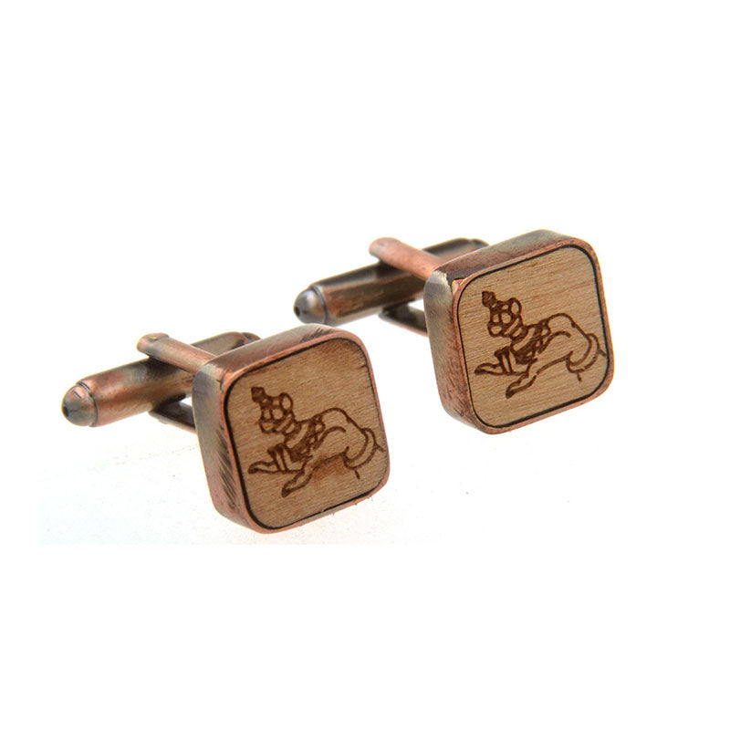 Natural Solid Wood Cufflinks
