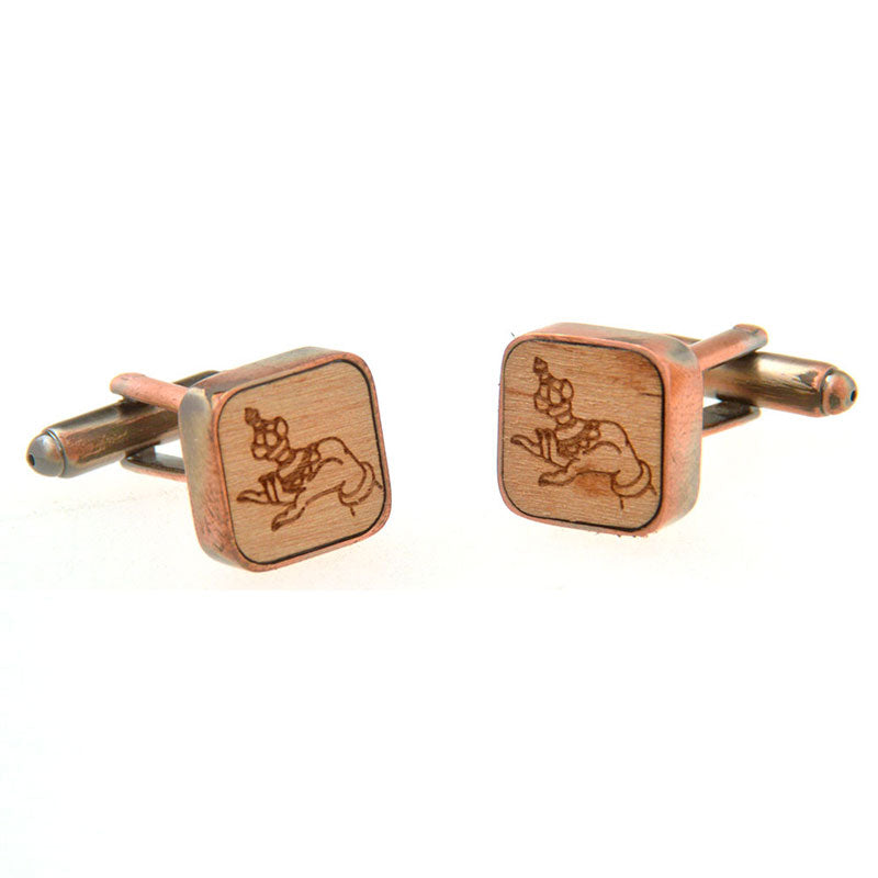 Natural Solid Wood Cufflinks