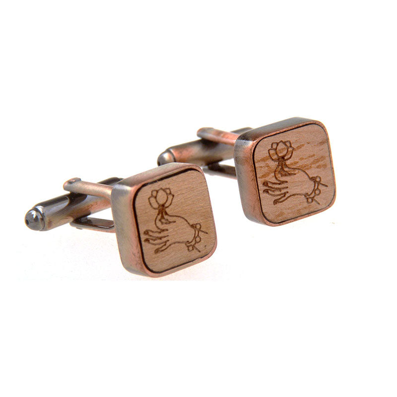 Natural Solid Wood Cufflinks