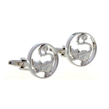Zodiac Sign Constellation Plain Colour Metal Cufflinks