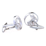Zodiac Sign Constellation Plain Colour Metal Cufflinks