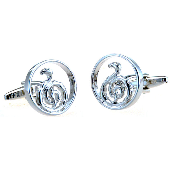 Zodiac Sign Constellation Plain Colour Metal Cufflinks