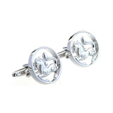 Zodiac Sign Constellation Plain Colour Metal Cufflinks