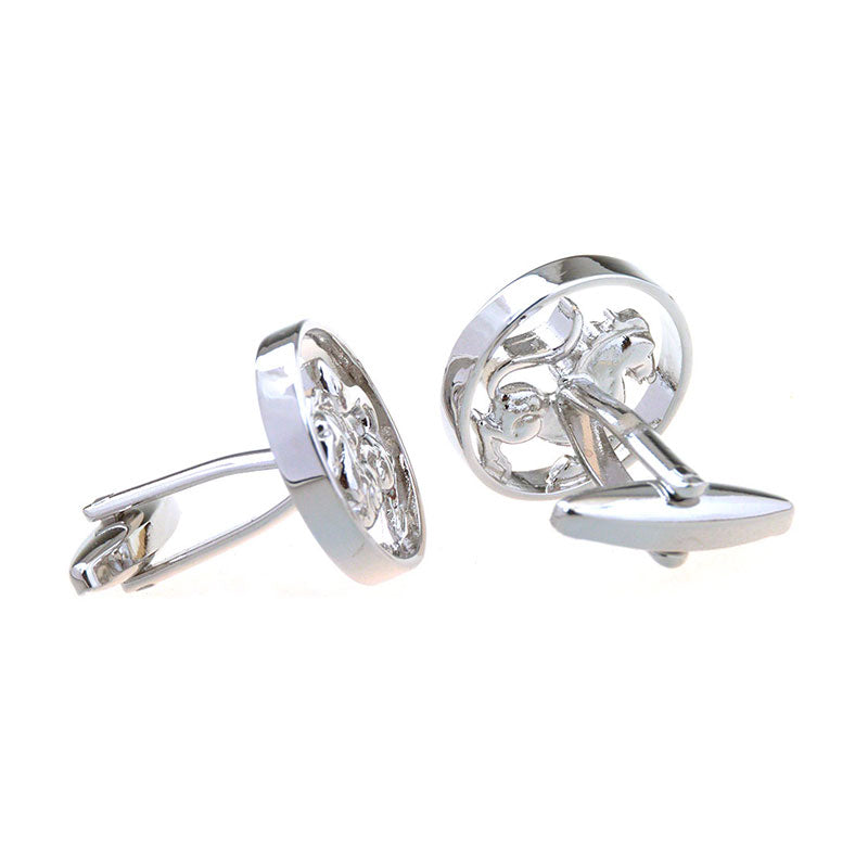 Zodiac Sign Constellation Plain Colour Metal Cufflinks