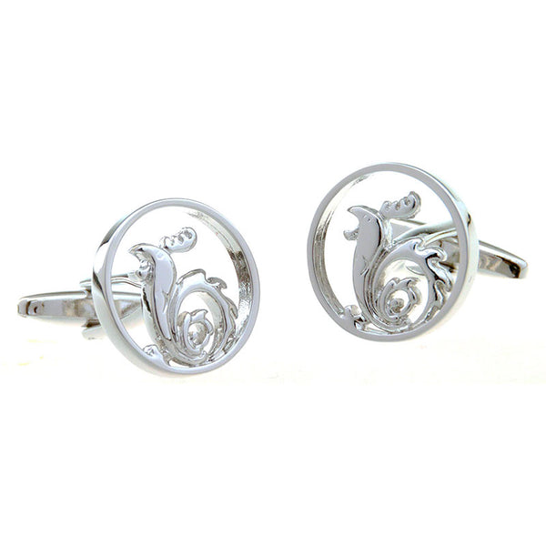 Zodiac Sign Constellation Plain Colour Metal Cufflinks