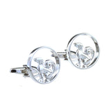 Zodiac Sign Constellation Plain Colour Metal Cufflinks