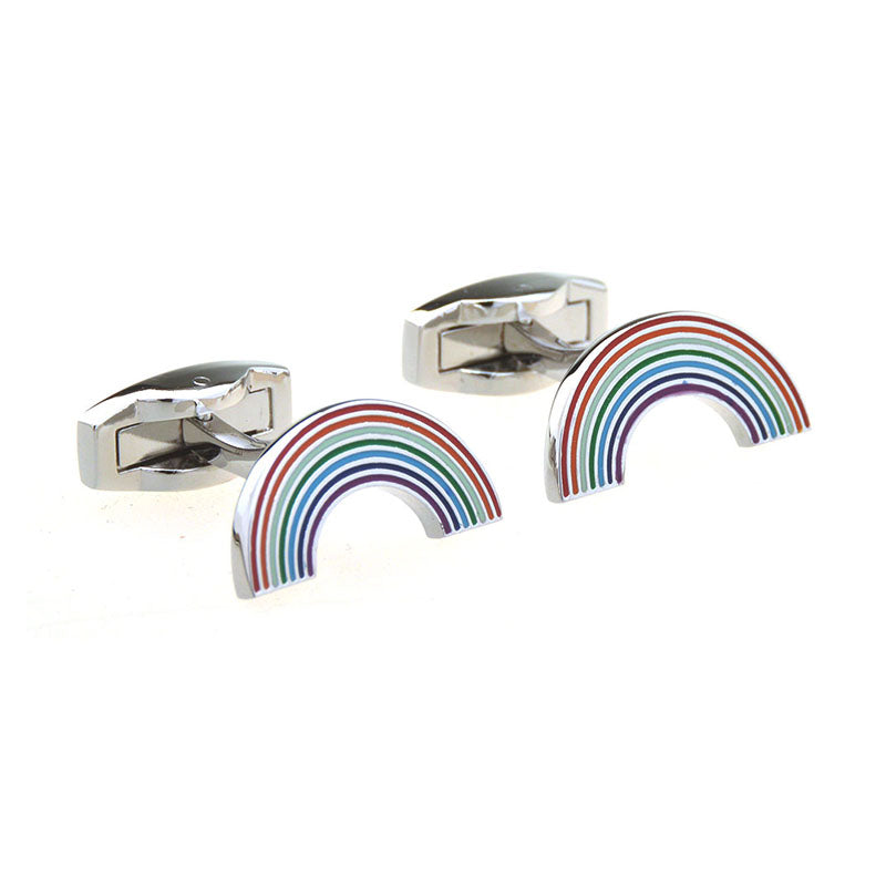 European & American Classical Enamel Dropping Glue Cufflinks