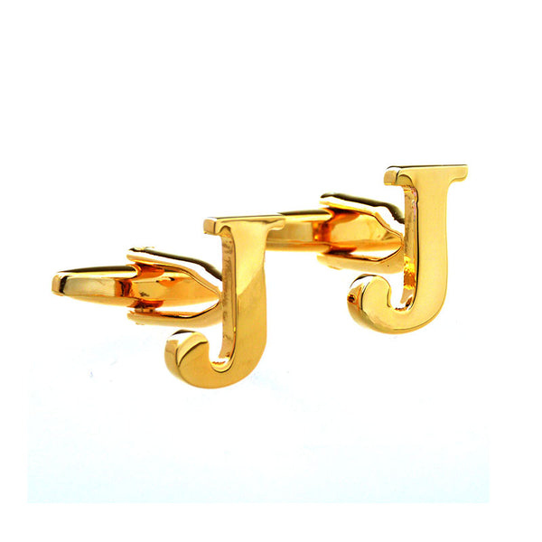 Number Letter Plain Colour Metal Cufflinks