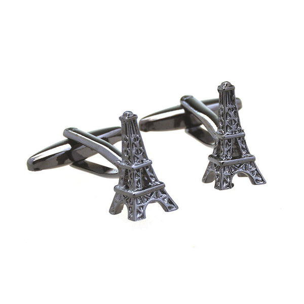 European & American Classical Plain Colour Metal Cufflinks
