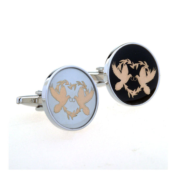 Enamel Dropping Glue Cufflinks